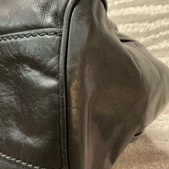 Authentic GUCCI GG Sukey Shoulder HandBag Guccissima Leather Black -PreOwned - Picture 5 of 16